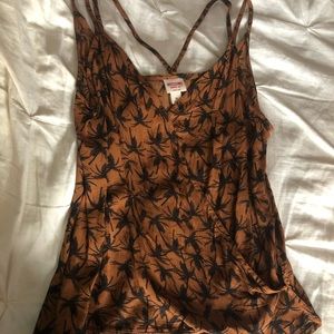 Mossimo supply co. tank top with palm tree pattern.